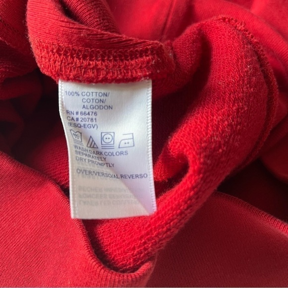 Tommy Hilfiger Y2K Sweatshirt Quarter Zip Red XL - Picture 7 of 14